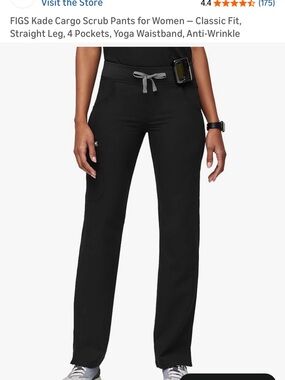 FIGS Kade Black Cargo Scrub Pants Technical Collection Women XXL Like New
